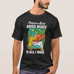 Camiseta Deserto - Paz E Boa Música É Tudo O Que Preciso -