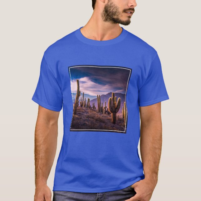 Camiseta Desertos | Paisagem Cactus Argentina (Frente)