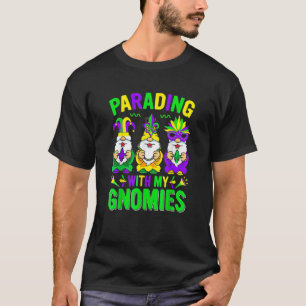 Camiseta Desfilando Com Meus Gnomies Mardi Gras New Orleans