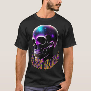 Camiseta Desfile de Carnaval Mardi Gras Caveira para Mulher