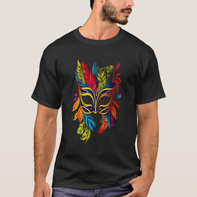 Camiseta Desfile de Carnaval Mardi Gras engraçado com festa (Frente)