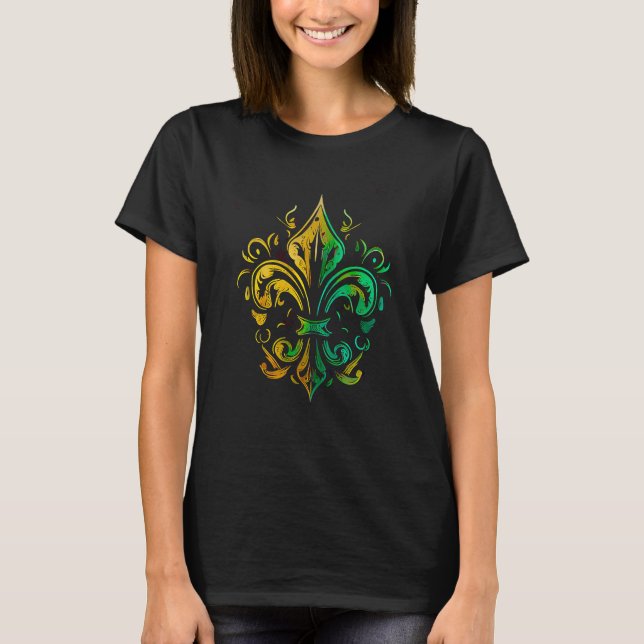 Camiseta Desfile de Carnaval Mardi Gras engraçado com festa (Frente)