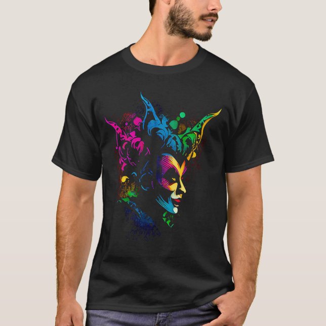 Camiseta Desfile de Carnaval Mardi Gras engraçado com festa (Frente)