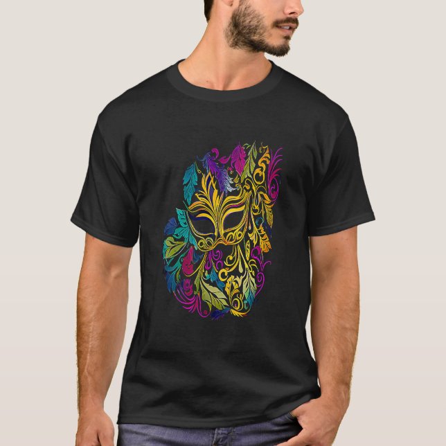 Camiseta Desfile de Carnaval Mardi Gras engraçado com festa (Frente)