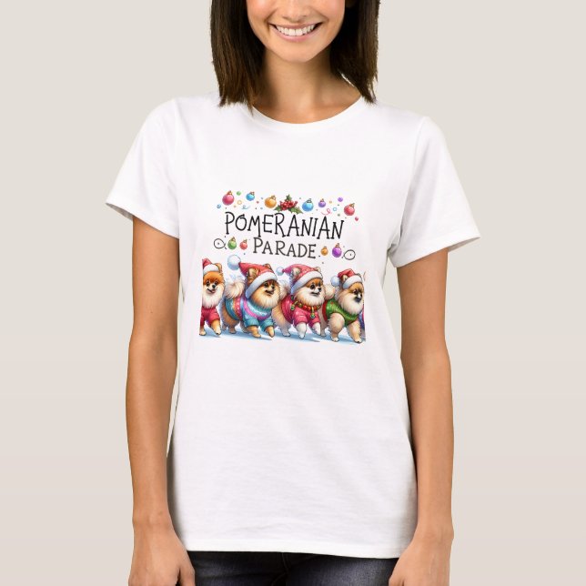 Camiseta Desfile de Natal de Pomerânia (Frente)