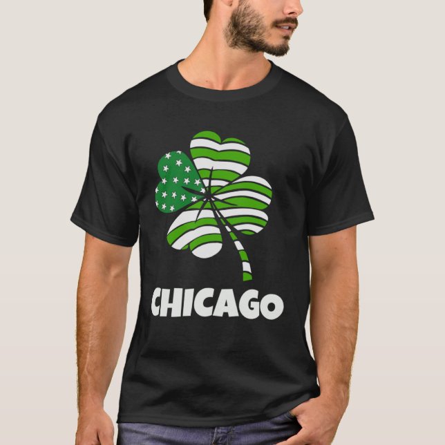 Camiseta Desfile de Paddy na Irlanda de Chicago, Rua Americ (Frente)