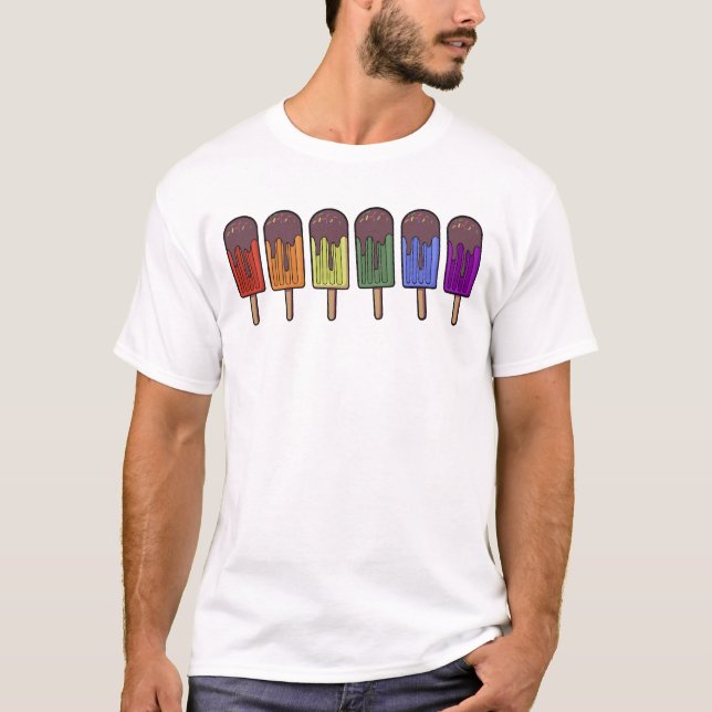 Camiseta Desfile de Picolé Arco-íris (Frente)