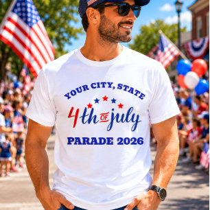 Camiseta Desfile do Dia 4 de Julho dos EUA 2026