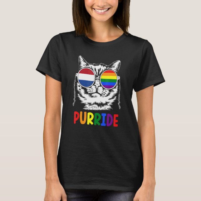Camiseta Desfile Puride Gay Pride Holanda Óculos de Sol Ban (Frente)