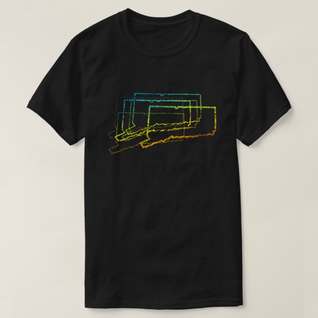 Camiseta desfocamento do resfriamento de conexão (Frente do Design)