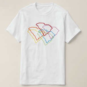 Camiseta desfoque do orgulho da Carolina do Sul