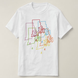 Camiseta desfoque do orgulho da ilha