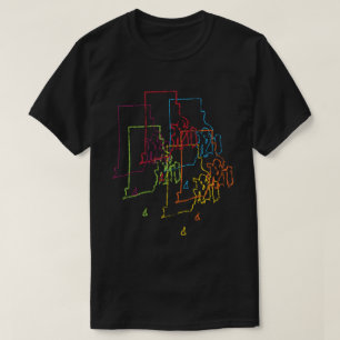 Camiseta desfoque do orgulho da ilha