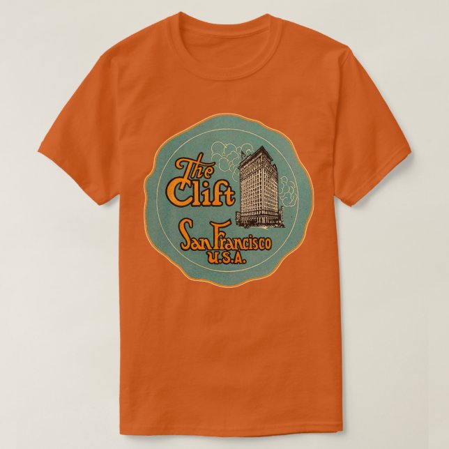 Camiseta Desfragmentar O Clift Hotel San Francisco Californ (Frente do Design)