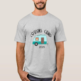 Camiseta Desfrutando a Jornada Acampamento de Primos Camper