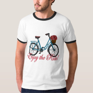 Camiseta Desfrute Da Bicicleta De Corte