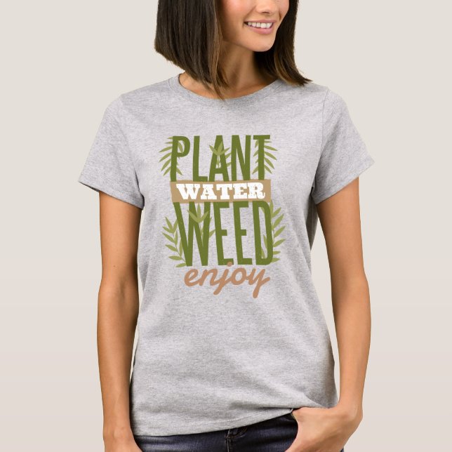 Camiseta Desfrute da Febre de Água da Planta (Frente)