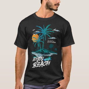 Camiseta desfrute da ideia da prenda do verão de praia