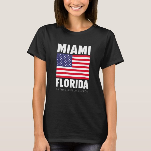 Camiseta Desfrute da Legal Miami Florida com a ilustração d (Frente)