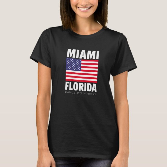 Camiseta Desfrute da Legal Miami Florida com a ilustração d (Frente)