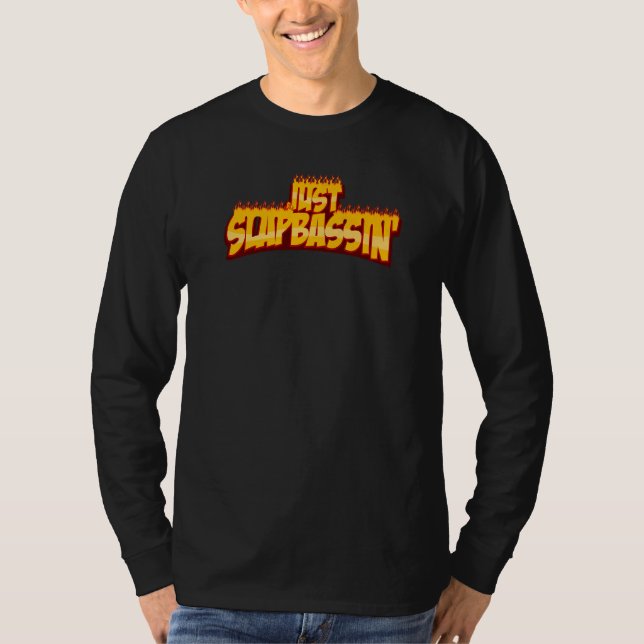 Camiseta Desfrute Da Sessão De Bass Guitar Jam Slap Que Bas (Frente)