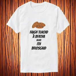 Camiseta desfrute da vida e coma um biscoito em escocesa ga