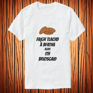 Camiseta desfrute da vida e coma um biscoito em escocesa ga