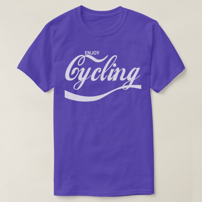 Camiseta Desfrute de ciclismo (Frente do Design)
