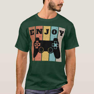 Camiseta Desfrute de cores vintage para jogos amigo