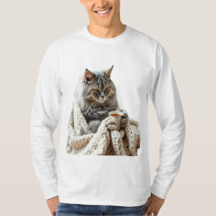Camiseta Desfrute do Cat Winter Tea