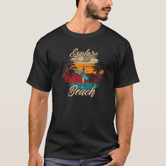 Camiseta Desfrute Do Doce Verão Explore A Praia  1 (Frente)