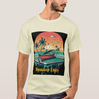 Camiseta Desfrute do pôr do sol de verão