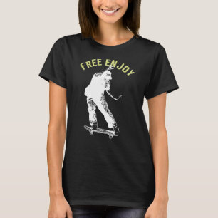 Camiseta Desfrute do skate urbano retrô