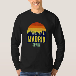 Camiseta Desfrute do Visto Legal da Espanha Madrid Skyline 