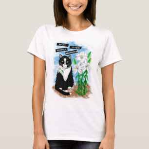 Camiseta Desfrute dos momentos simples da vida   Tuxedo Cat