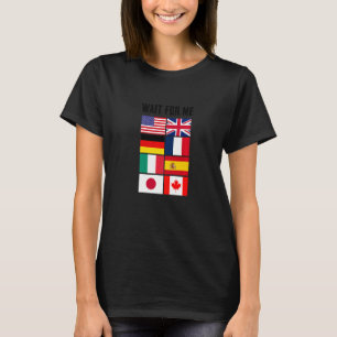 Camiseta Desfrute dos sinalizadores de país que viajam e me