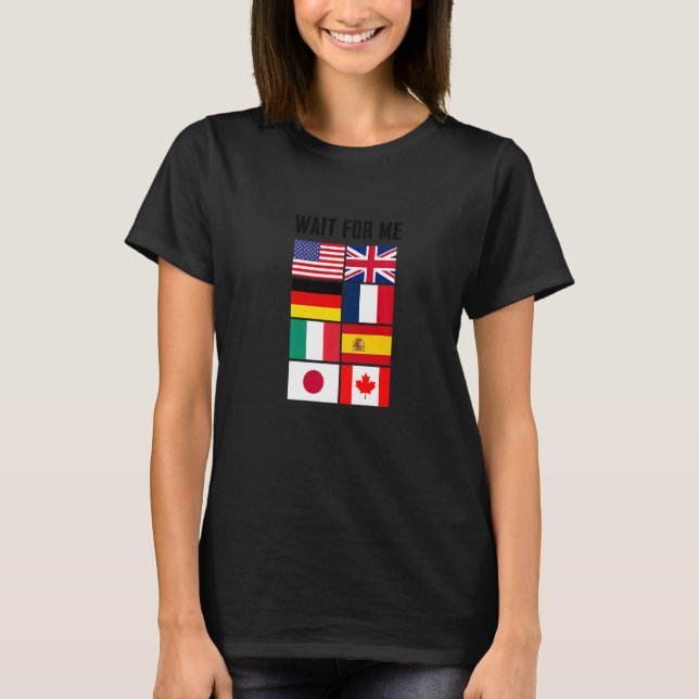Camiseta Desfrute dos sinalizadores de país que viajam e me (Frente)