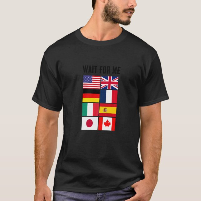 Camiseta Desfrute dos sinalizadores de país que viajam e me (Frente)