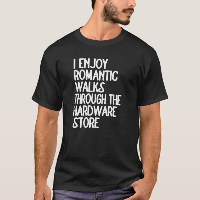 Camiseta Desfruto De Longas Caminhadas Românticas Através D (Frente)