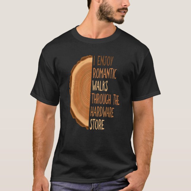 Camiseta Desfruto De Longas Caminhadas Românticas Através D (Frente)