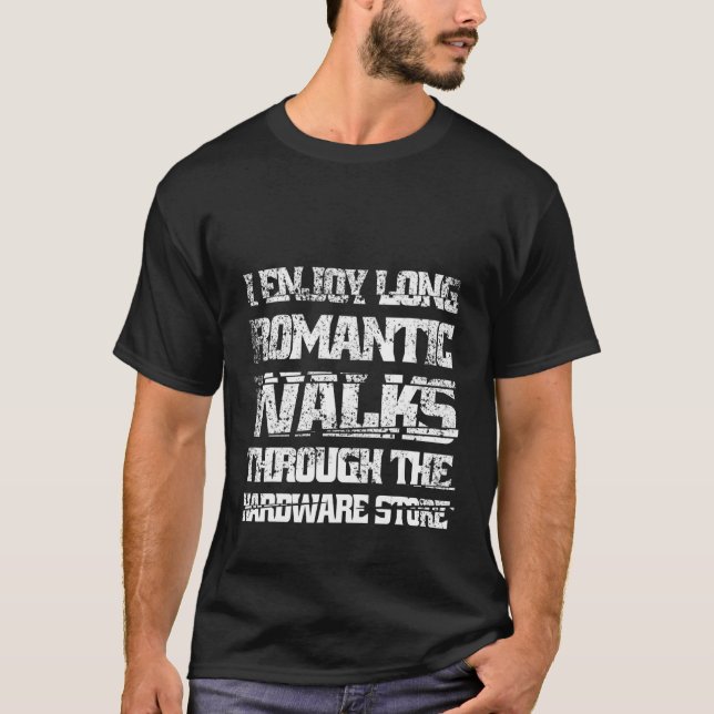 Camiseta Desfruto De Longas Caminhadas Românticas Através D (Frente)