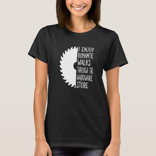 Camiseta Desfruto De Longas Caminhadas Românticas Através D (Frente)