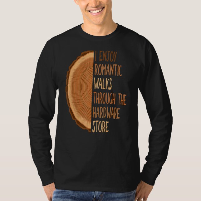 Camiseta Desfruto De Longas Caminhadas Românticas Através D (Frente)