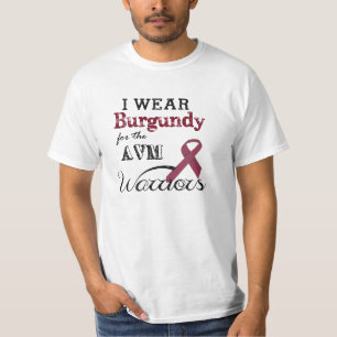 Camiseta Desgaste Borgonha para os guerreiros de AVM