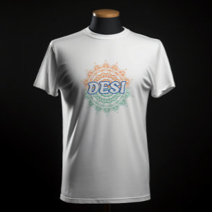 Camiseta DesI Chakra Design Indian Tricolor Flag Tiranga
