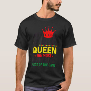 Camiseta Desi. Texto do Jogador de Jogo da Rainha Negra