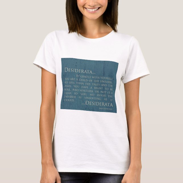 Camiseta Desiderata em canvas (Frente)