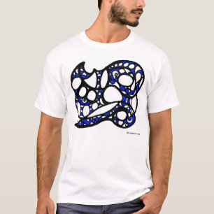 Camiseta Design 006 do azul e do preto