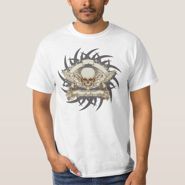 Camiseta Design 2 do crânio (Frente)