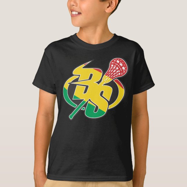 Camiseta Design 3 do t-shirt do miúdo do Lacrosse dos (Frente)